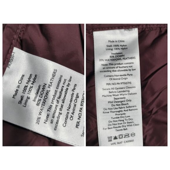 Eddie Bauer Utility CirrusLite Down Full Zip Vest Burgundy Women's Size Small - Picture 9 of 10